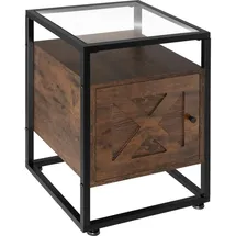 Tectake Nachtschrank Kidderminster 40 x 43 x 60,5 cm Braun