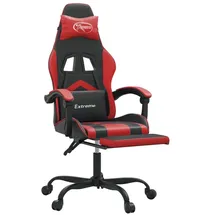 vidaXL Gaming-Stuhl mit Fußstütze Schwarz & Rot