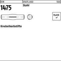 Industrial Quality Supplies DIN 1475 Knebelkerbstifte Stahl 8 x