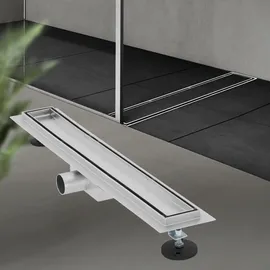 luxebath Duschrinne 60 cm 2in1 befliesbar Edelstahl Silber