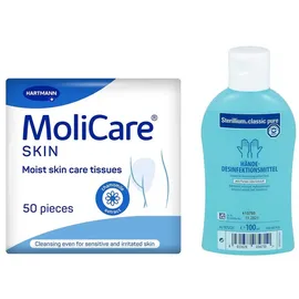 Sterillium Classic Pure Lsg. & Molicare Skin Feuchtpflegetücher