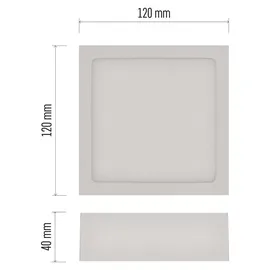 EMOS LED-Panel 1539085071 7,6 W 12 x 12 cm neutralweiß 1 St.