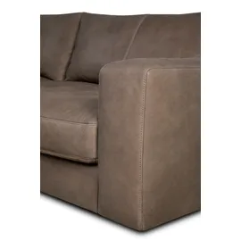 Designwerk Big-Sofa Leder 3-Sitzer Braun