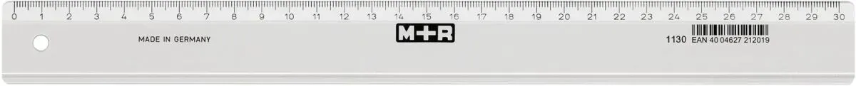 Möbius+Ruppert 1130 - 0000 Schreibtisch-Lineal 300 mm Polystyrene Transparent 1 Stück(e)