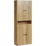 trendteam Niklas Hochschrank (B x T x H: 70 x 31 x 186 cm, Evoke Eiche, Strukturiert, mit offenem Fach)