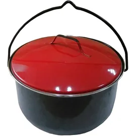 Lemodo Gulaschkessel 14 L Emaille rot/schwarz