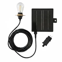 Lumisky Solarkabel mit Glühbirne 5 m spritzwassergeschützt schwarz
