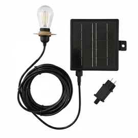 Lumisky Solarkabel mit Glühbirne 5 m spritzwassergeschützt schwarz