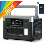 OUKITEL Tragbare Powerstation 1800W Solargenerator 1024Wh LiFePO4 USB-C Camping