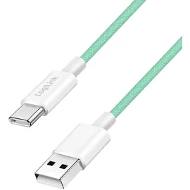 Logilink USB-C auf USB-A 1,0 m Grün