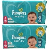 Pampers Baby Dry Windeln Gr.4, 9-14 kg 2er Pack (2x58Stk Packung)