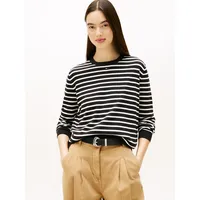 Tommy Hilfiger Strickpullover Schwarz / Weiß M