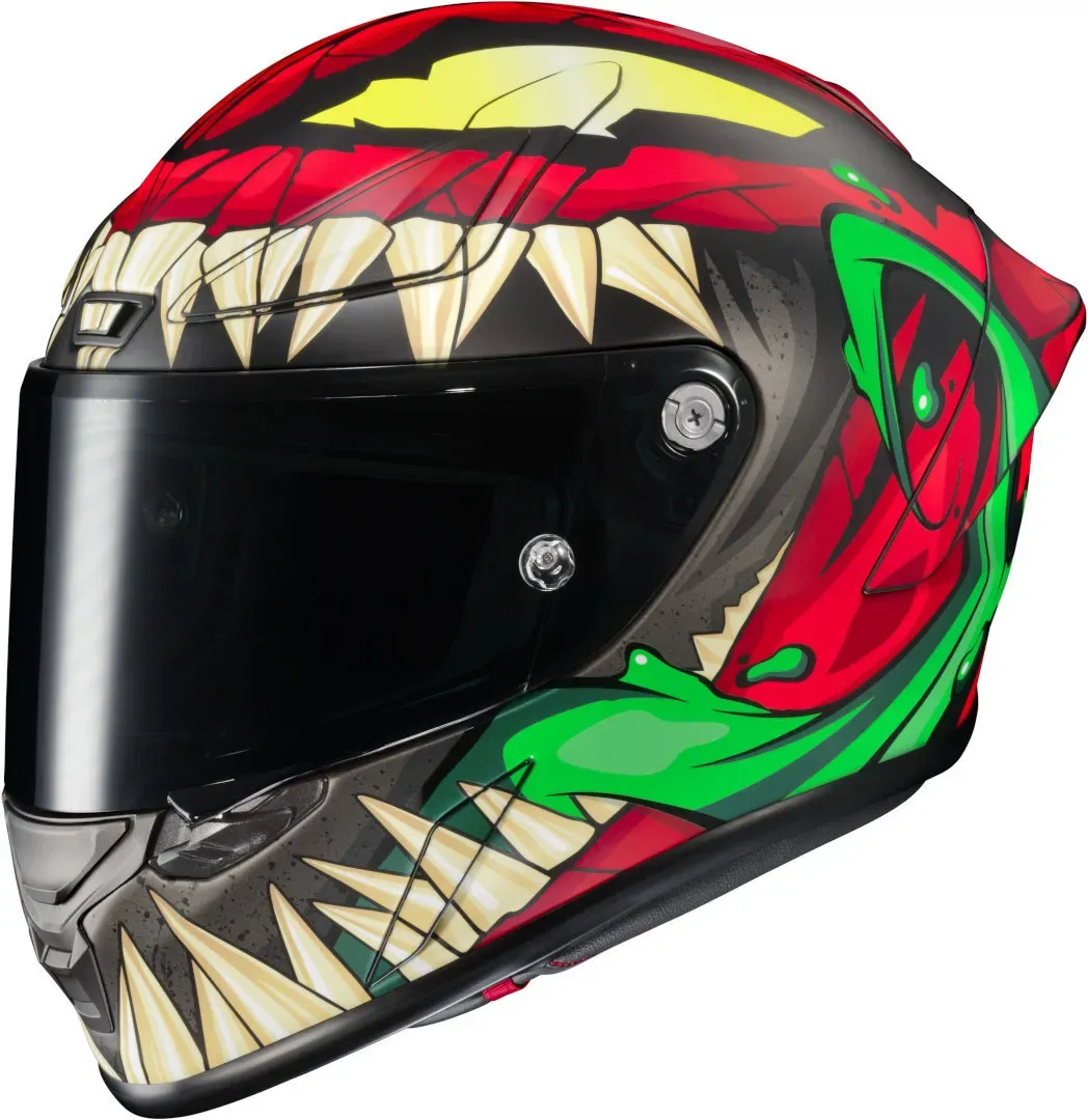 HJC RPHA 1 Toxin Marvel Helm, schwarz-rot-gelb, Größe L für Männer