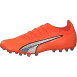 Puma Herren Fußballschuhe Ultra Ultimate MG 107214-01 48.5 - Ultra Orange-Puma White-Blue Glimmer