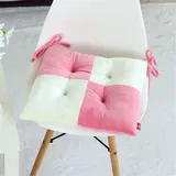 Chickw1 Kissen Stuhl, Stuhlkissen Bequemes Dicke Polsterung Steppkissen Bodenkissen Weich Sitzkissen für Stühle für Indoor und Outdoor aus (40x40cm,Weißes Rosa)