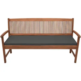 Beautissu Bankauflage 120 x 48 x 5 cm grau 1 St.