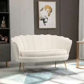 Homcom Sofa, Creme, Textil, 77x77x130 cm, - Couches, Sofas