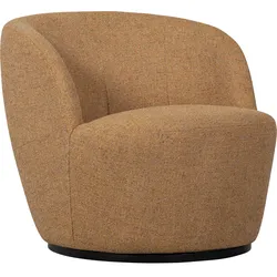 WOOOD Drehsessel »Serra«, in jede Richtung drehbar, runde Form, H 68 cm x B 70 cm WOOOD curry