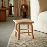 Tikamoon Couchtisch 30 Kilim Beige Teak 30 x 30 cm