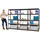 Proregal Schwerlastregal Metall 180x90x60 cm schwarz 5 Ebenen