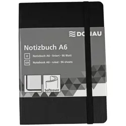 Notizbuch A6 liniert schwarz