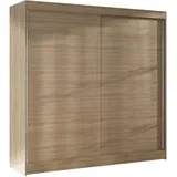 silape Schwebetürenschrank, Beige, Holzwerkstoff, Rechteckig, 200x215x58 cm, Schlafzimmer, Kleiderschränke, Schwebetürenschränke