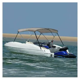 vidaXL Sonnenschutz 3-Bow Bimini-Top 183x196x137 cm Grau