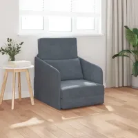 VidaXL Boden Sofa Bett 2-in-1 Dunkelgrau 65x80x83 cm Samt