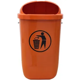 BRB-Lagertechnik Abfallbehälter für den Außenbereich 50 L orange 1 St.
