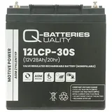 Quality Batteries Q-Batteries 12LCP-30S / 12V - 30Ah Blei Akku Zyklentyp AGM - Deep Cycle VRLA