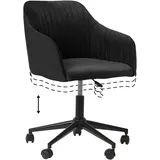 Beliani VENICE Samtstoff Schwarz