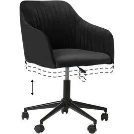 Beliani VENICE Samtstoff Schwarz