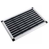 casa pura Alu-Türmatte Elegant Mat Ribbed Textilfaser-Rips Anthrazit