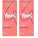 Yoni | Tampons Super | 16x Tampons aus 100% Bio-Baumwolle | Hypoallergene und Atmungsaktive Bio-Tampons | Frei von Kunststofffolien und Synthetischen Inhaltsstoffen | Am besten für starke Blutungen