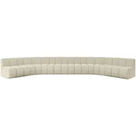 altdecor Wohnlandschaft modulares Sofa Montra-U2 - 581x174x70 cm Beige