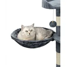 LIONTO Liegemulde für Kratzbäume, Liegefläche mit stabilem Metallrahmen & 15 cm Tiefe, dunkelgrau