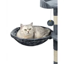 LIONTO Liegemulde für Kratzbäume, Liegefläche mit stabilem Metallrahmen & 15 cm Tiefe, dunkelgrau