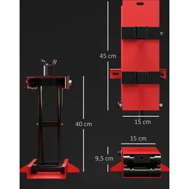 Homcom Motorradheber 500 kg belastbar Höhenverstellbar 95-400 mm