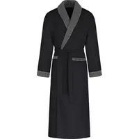 Normani Herren Bademantel Waffelpique Moyo in Schwarz | Gr.: S/M