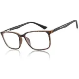 Zenottic Blaulichtfilter Lesebrille Herren Eckiger Rahmen Anti-Glanz