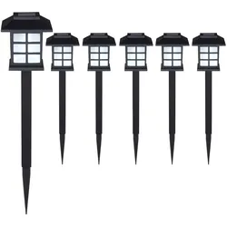 LED Solarleuchten 6er-Set Schwarz