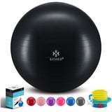 KESSER Gymnastikball mit Luftpumpe Dicker Yogaball BPA-Frei Sitzball Anti-Burst schwarz