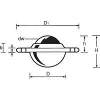 BS Rollen Kugelrolle E38.019 Nylon, Durchmesser 19 mm