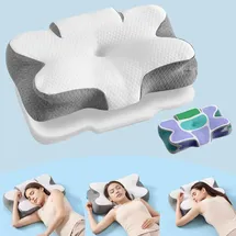 Songmics Nackenkissen Memory Foam 60 x 40 cm Grau