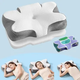 Songmics Nackenkissen Memory Foam 60 x 40 cm Grau