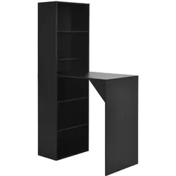 Bartisch mit Schrank Schwarz 115x59x200 cm