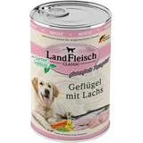 LandFleisch Dog Classic Geflügel mit Lachs & Gartengemüse 6 x 400 g