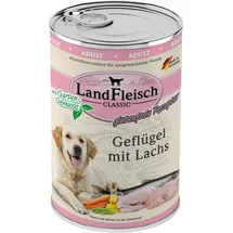LandFleisch Dog Classic Geflügel mit Lachs & Gartengemüse 6 x 400 g