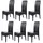 Mendler Esszimmerstuhl Latina Leder schwarz 6er Set