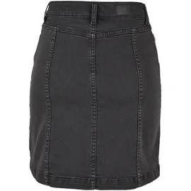 URBAN CLASSICS Organic Stretch Button Denim Jeansrock Black Washed 32